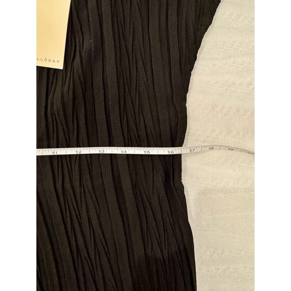 Melloday Twist Pleat Textured Blouse Dolman Sleeves Women’s Large NWT Minimalist - Picture 13 of 14